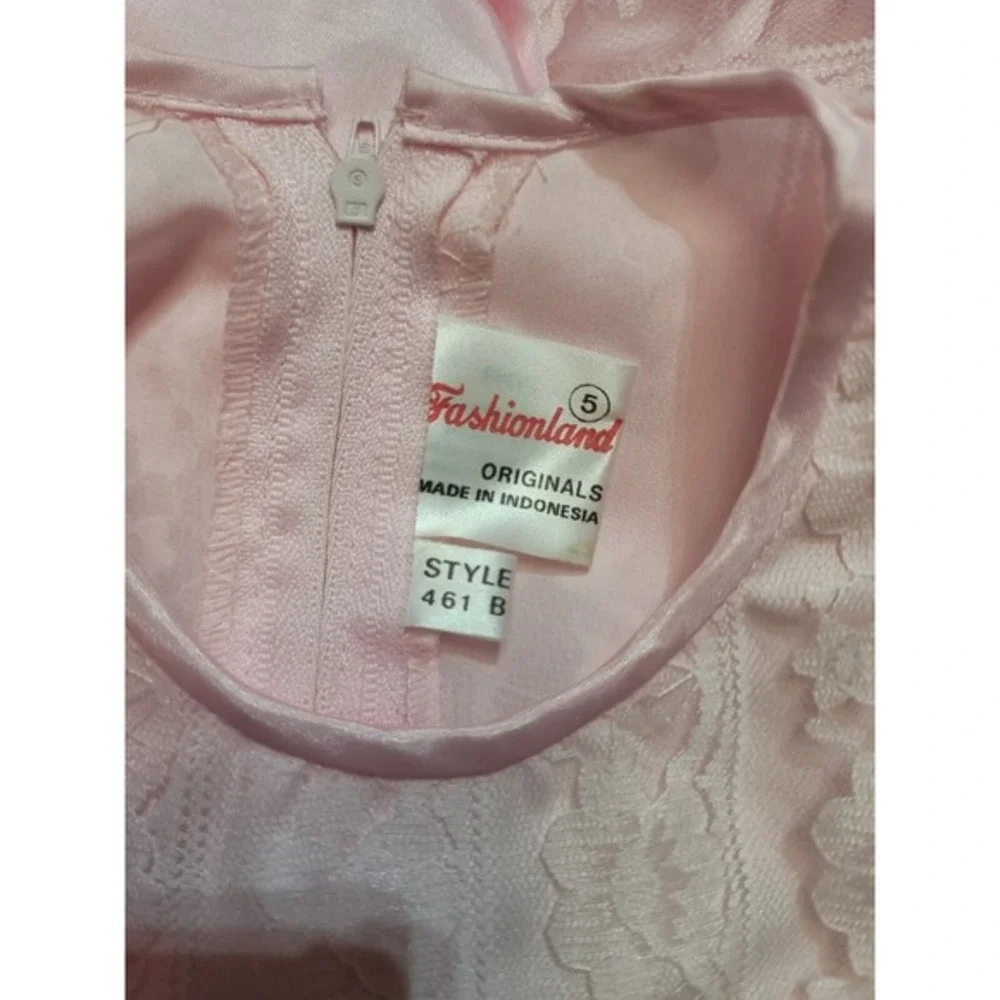 Vintage Girls Dress‎ Size 5 Fashioland Pink Lace